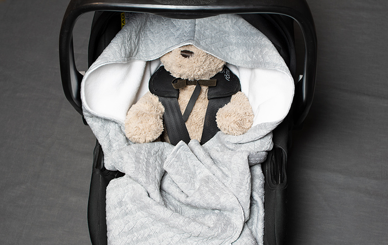 Babywrap, filt till babyskydd, barnvagn och bilbarnstol