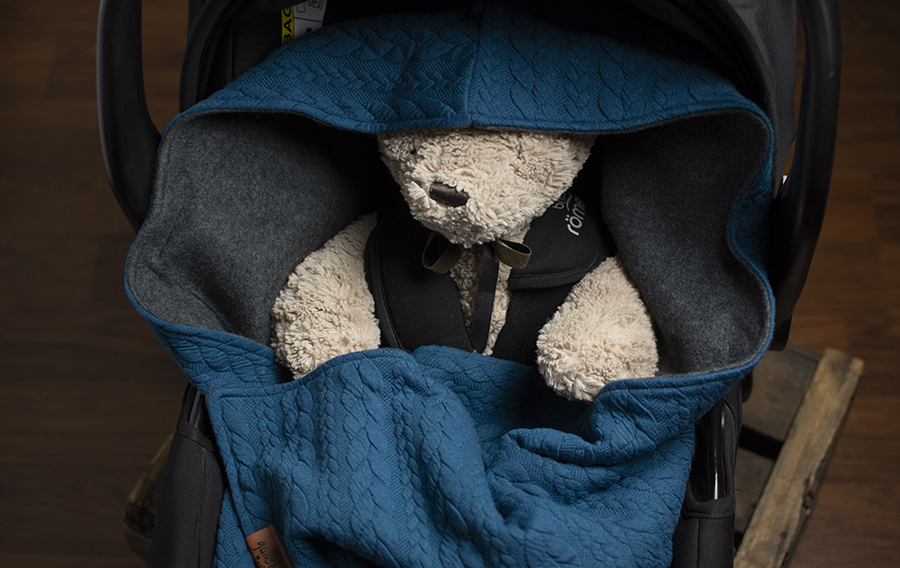 Babywrap, filt till babyskydd, barnvagn och bilbarnstol